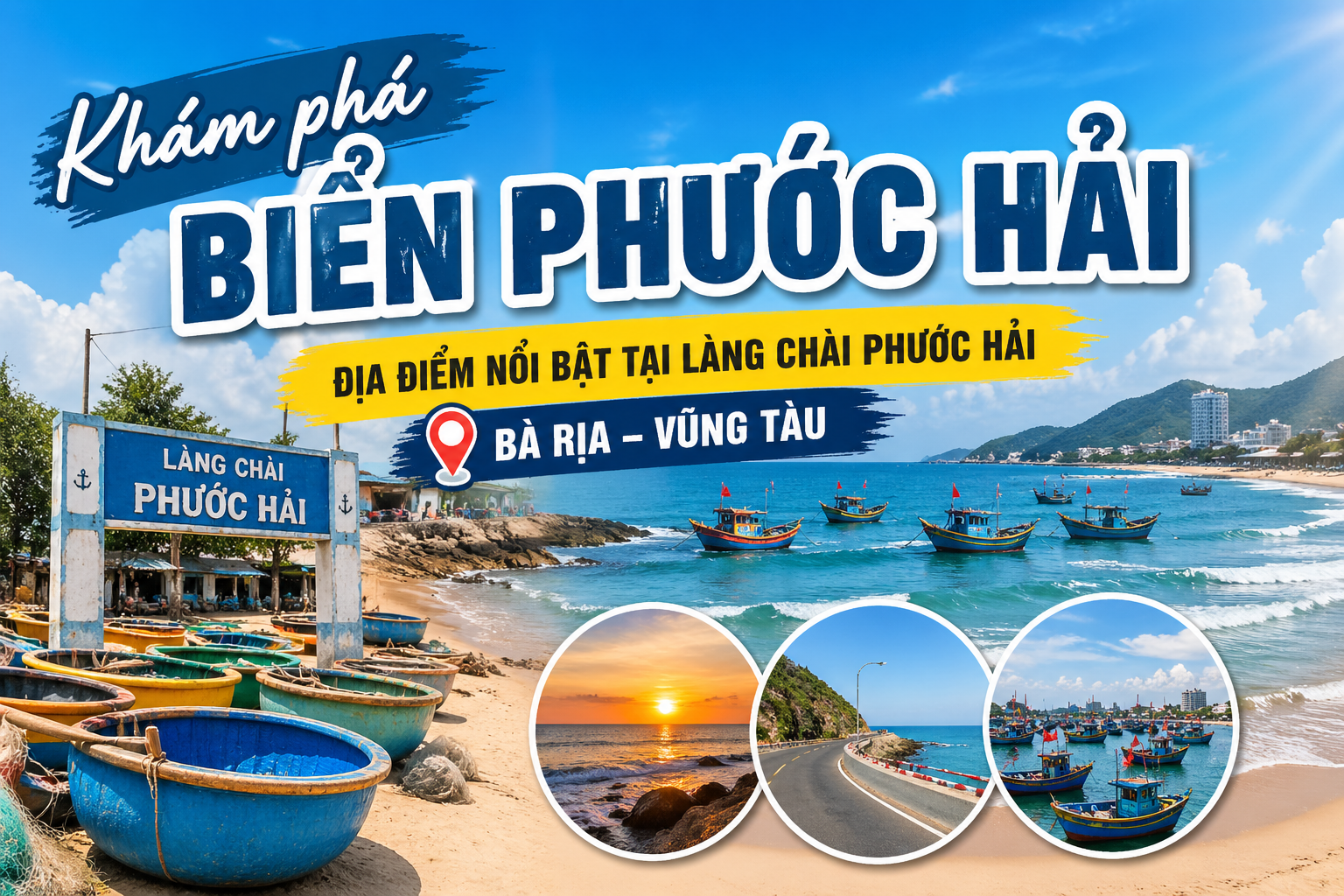 Khám phá biển phước hải – địa điểm nổi bật tại làng chài Phước Hải, Bà Rịa – Vũng Tàu.